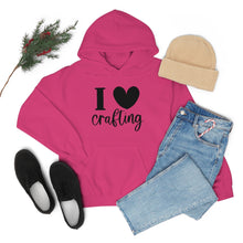 Load image into Gallery viewer, I love Crafting Unisex Heavy Blend Hooded Sweatshirt
