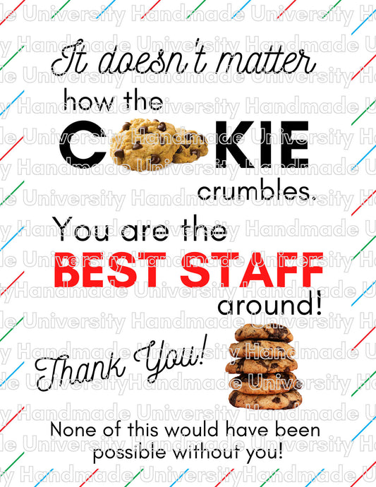 Cookie crumbles Staff Appreciation Postcard – Canva Pro Template
