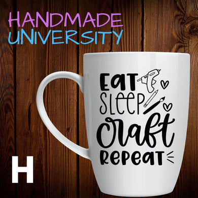 Eat Sleep Craft Repeat Mug for Crafters | Crafty Gifts  | Birthday Gift for Crafter | Crafty Pun Mugs