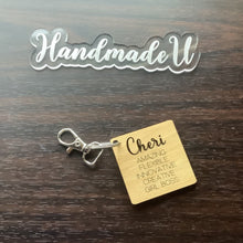 Load image into Gallery viewer, Affirmation Self Identified Strengths Wood Keychain | Inspirational Gift | Professional Gift | Positive Qualities | Customizable
