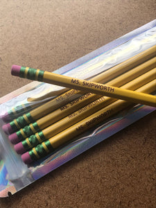 Engraved Name Pencils | Back To School Supplies | Teacher Appreciation | Ticonderoga Pencils | laser etched | engraved