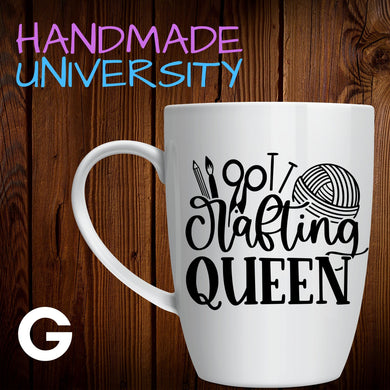 Crafting Queen Mug for Crafters | Crafty Gifts  | Birthday Gift for Crafter | Crafty Pun Mugs