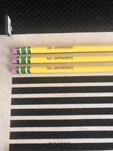 Load image into Gallery viewer, Engraved Name Pencils | Back To School Supplies | Teacher Appreciation | Ticonderoga Pencils | laser etched | engraved
