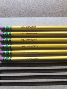 Engraved Name Pencils | Back To School Supplies | Teacher Appreciation | Ticonderoga Pencils | laser etched | engraved