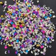 Load image into Gallery viewer, YinYang Polymer Clay Sprinkles Confetti Mix | Pearls | Stars | Fake Sprinkles - 15 grams
