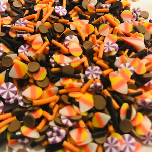 Candy Corn and Sprinkles Polymer Clay Confetti Mix | Fake Sprinkles - 15 grams