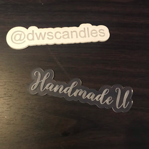 Custom Product Photo Prop | Physical Product Watermark | Acrylic Username Tag | Business Watermark | Social Media Post