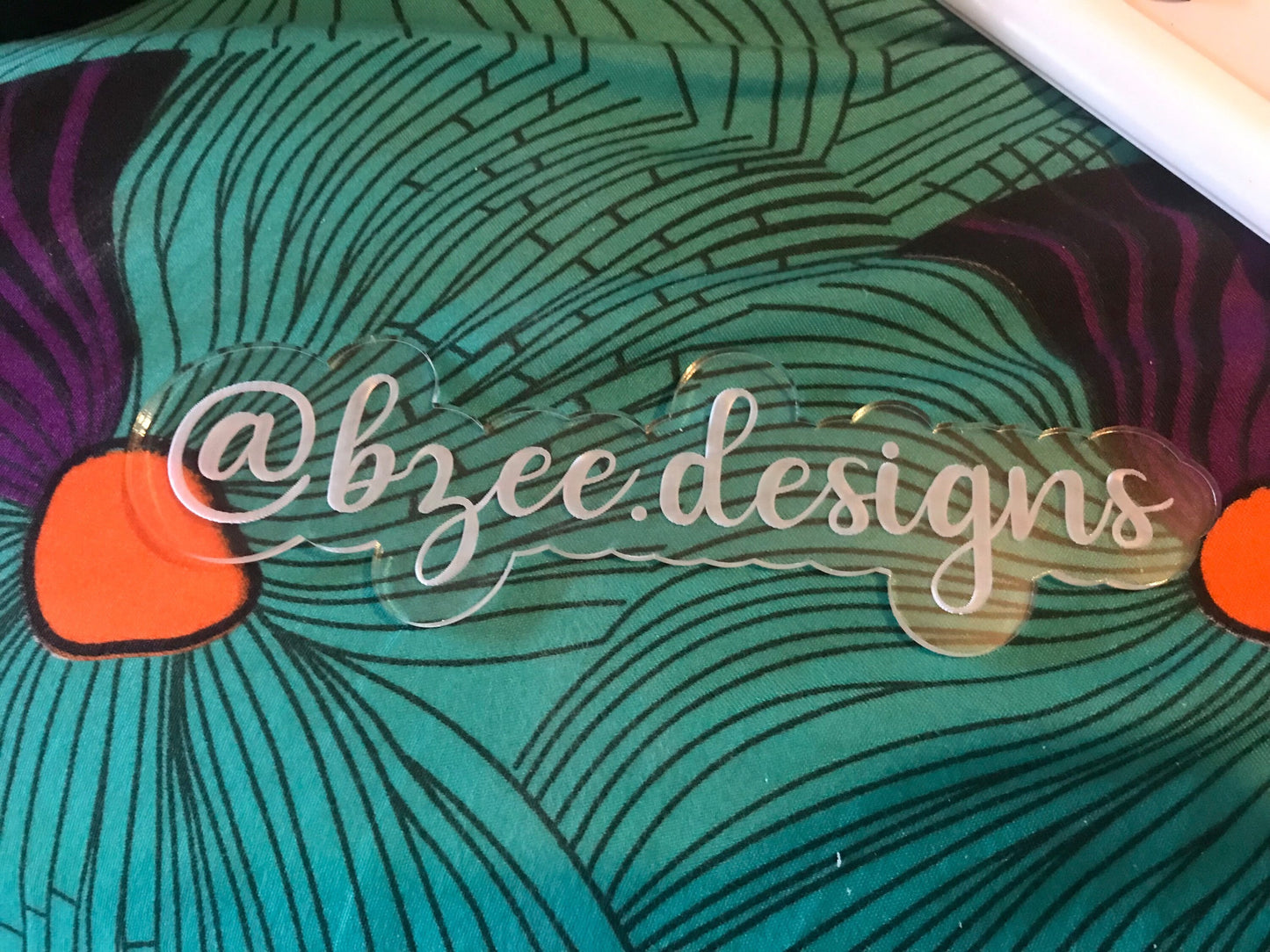 Custom Product Photo Prop | Physical Product Watermark | Acrylic Username Tag | Business Watermark | Social Media Post