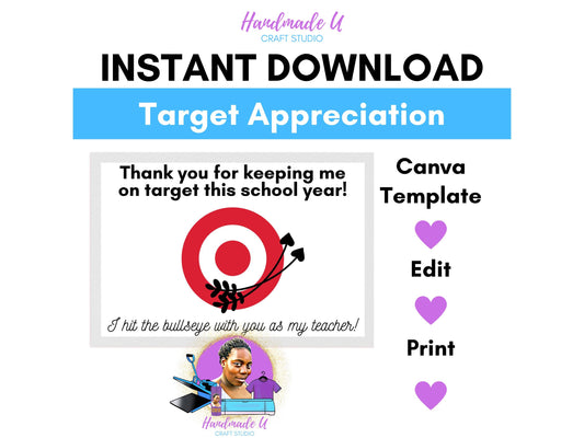 Target Appreciation Postcard – Canva Pro Template