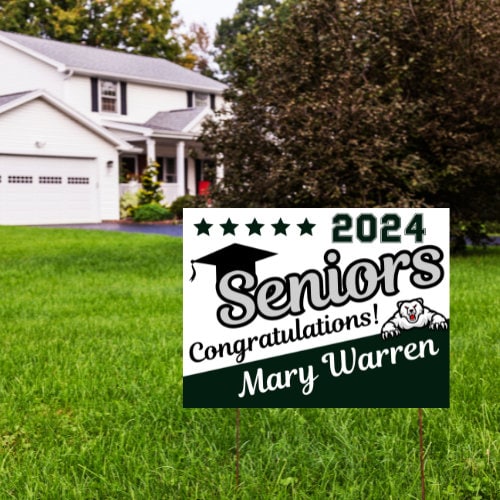 Graduation Yard Sign Canva Template "Uphill Seniors" | Commercial Use (Canva Pro Needed)