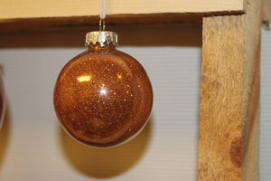Personalized Custom Glitter Ornaments with sentiment (up to three words)